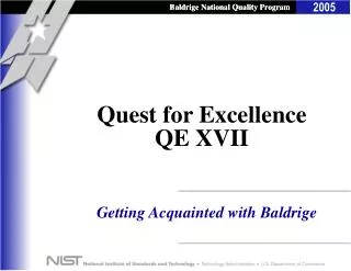 Quest for Excellence QE XVII