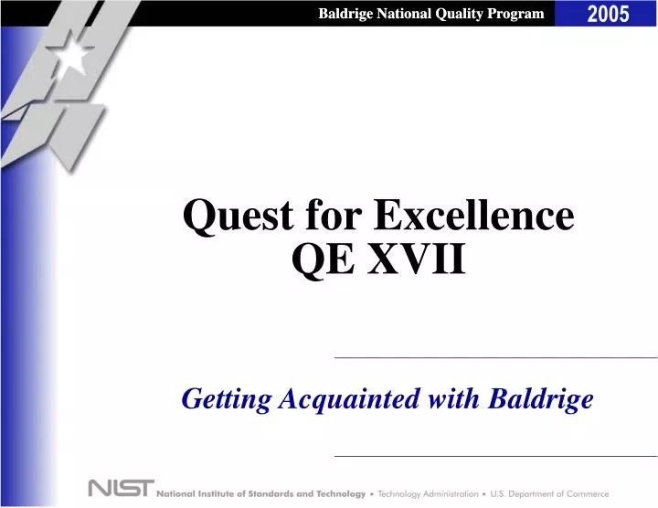 quest for excellence qe xvii