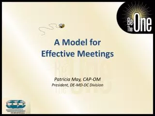 A Model for Effective Meetings