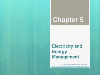 Electricity and Energy Management