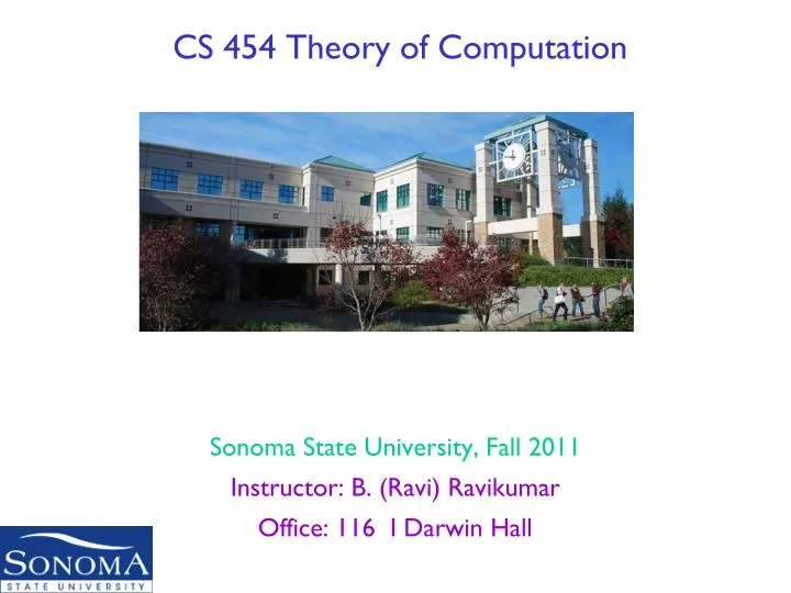 cs 454 theory of computation