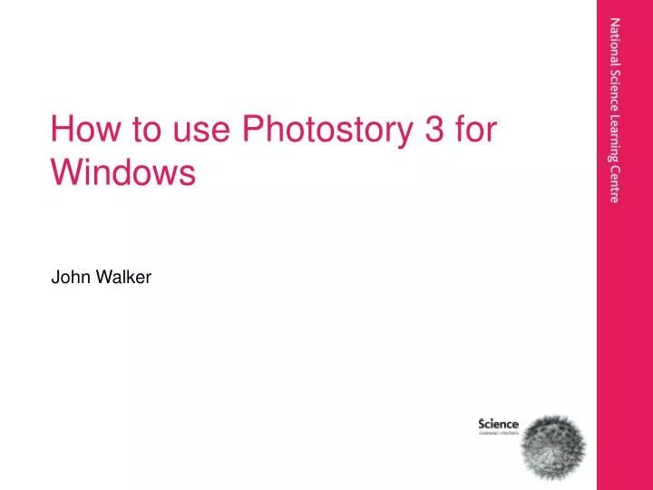 how to use photostory 3 for windows