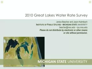 2010 Great Lakes Water Rate Survey