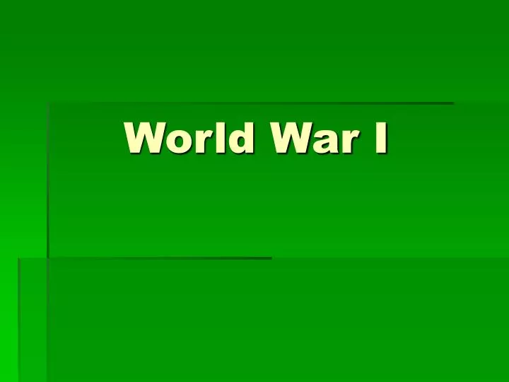 world war i