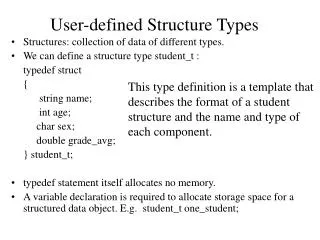User-defined Structure Types