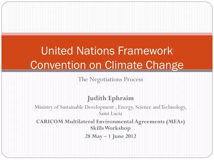 united nations framework convention on climate change