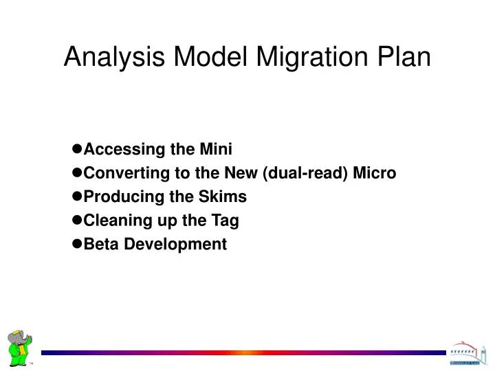 analysis model migration plan