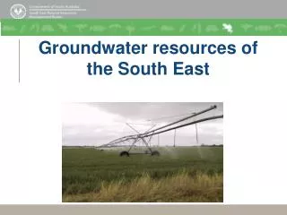 Groundwater resources of the South East