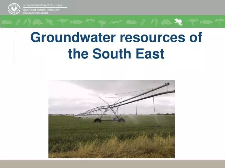 groundwater resources of the south east