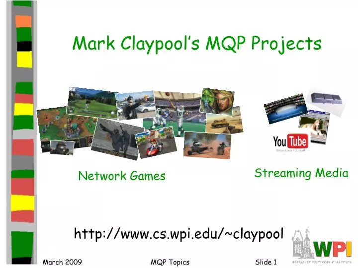 mark claypool s mqp projects