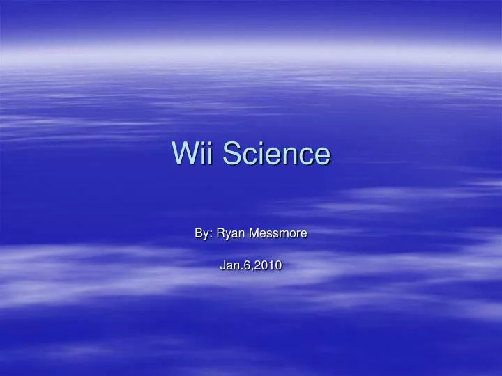 wii science
