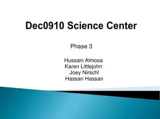 Dec0910 Science Center