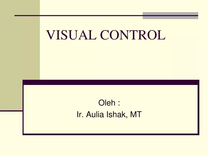 visual control