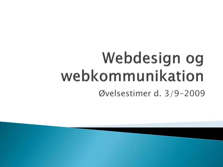 webdesign og webkommunikation