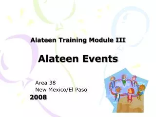 Alateen Training Module III Alateen Events