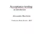 Acceptance testing an introduction - slide 1