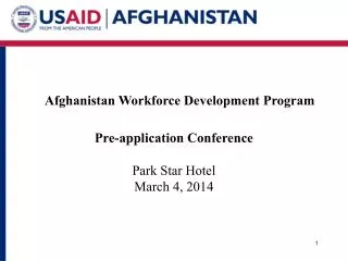 Afghanistan Workforce Development Program