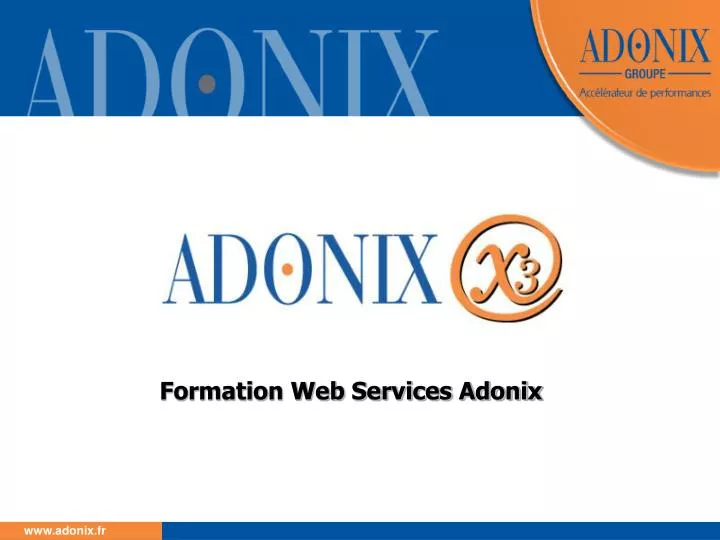 formation web services adonix