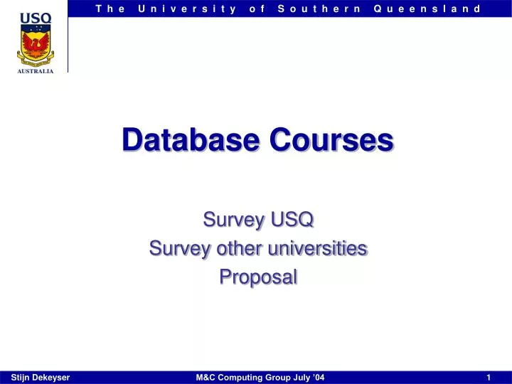 database courses