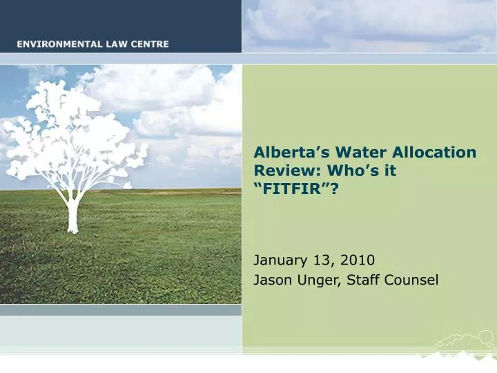 alberta s water allocation review who s it fitfir