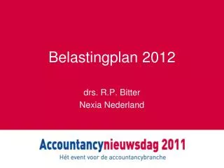belastingplan 2012