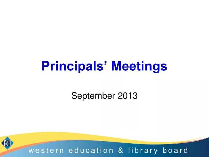 principals meetings