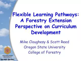 Flexible Learning Pathways: A Forestry Extension Perspective on Curriculum Development