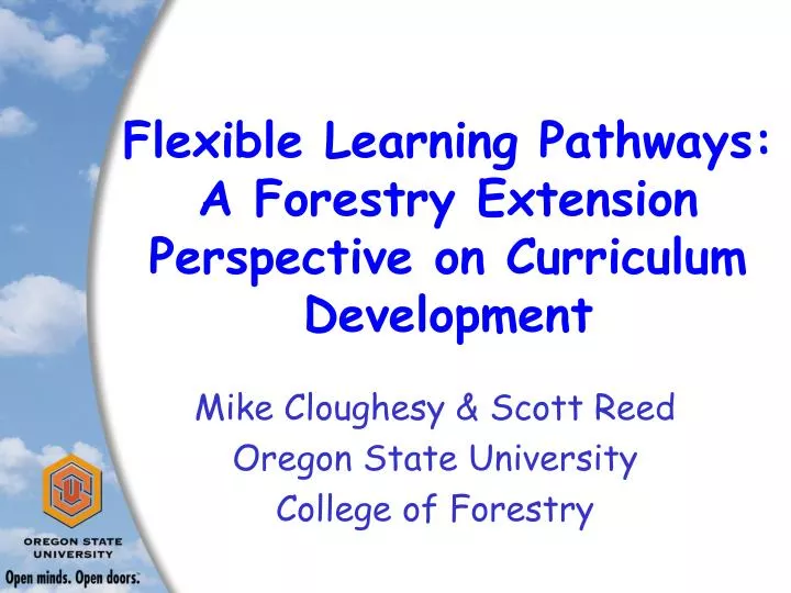 flexible learning pathways a forestry extension perspective on curriculum development