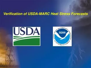 Verification of USDA-MARC Heat Stress Forecasts