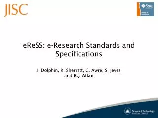 eReSS: e-Research Standards and Specifications