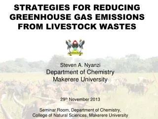 STRATEGIES FOR REDUCING GREENHOUSE GAS EMISSIONS FROM LIVESTOCK WASTES