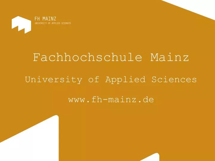 fachhochschule mainz university of applied sciences www fh mainz de