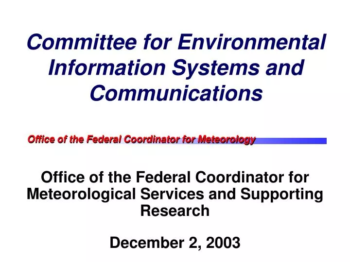 committee for environmental information systems and communications