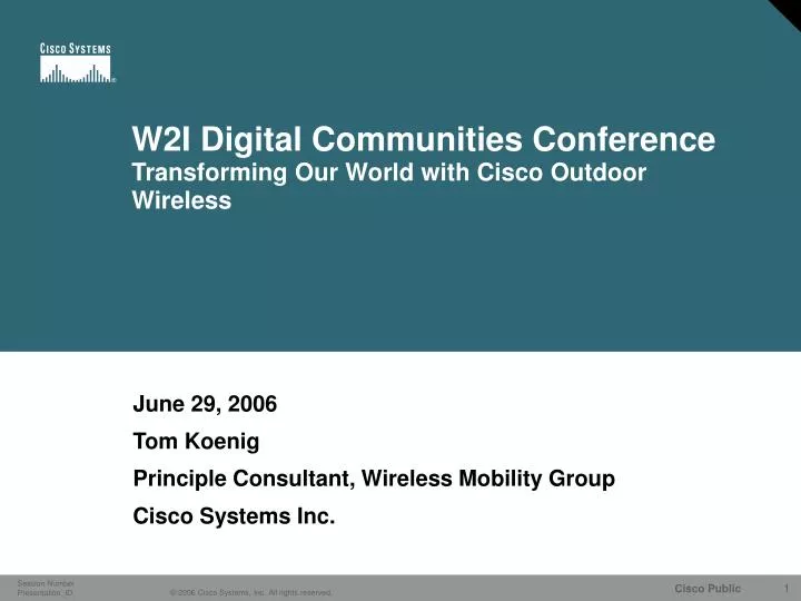 w2i digital communities conference transforming our world with cisco outdoor wireless