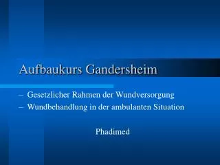 Aufbaukurs Gandersheim