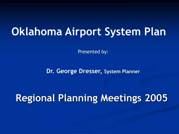 regional planning meetings 2005