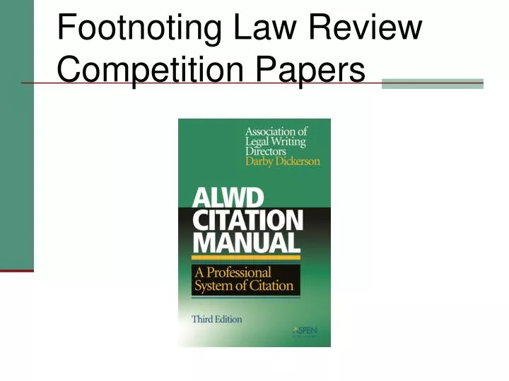 footnoting law review competition papers