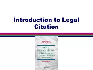 Introduction to Legal Citation