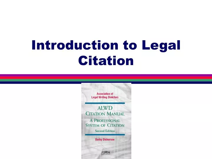 introduction to legal citation