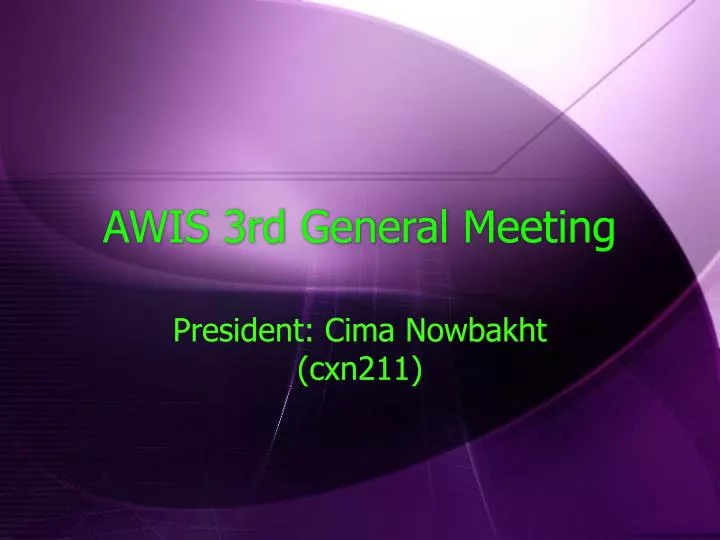 awis 3rd general meeting