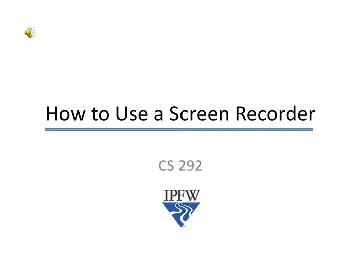 how to use a screen recorder