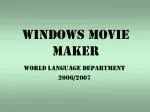 Windows Movie Maker - slide 1