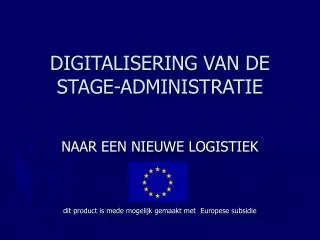 digitalisering van de stage administratie