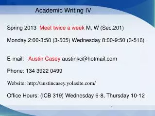 Academic Writing IV