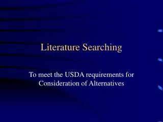 Literature Searching