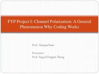 FYP Project I: Channel Polarization: A General Phenomenon Why Coding Works