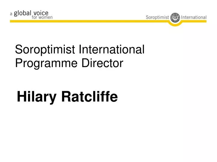 soroptimist international programme director
