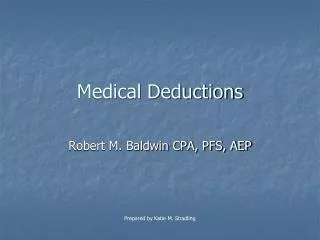 Medical Deductions