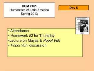 HUM 2461 Humanities of Latin America Spring 2013