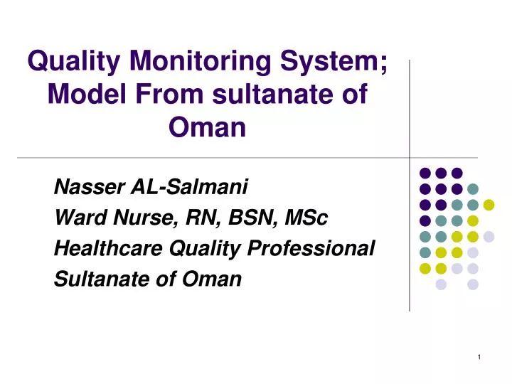quality monitoring system model from sultanate of oman